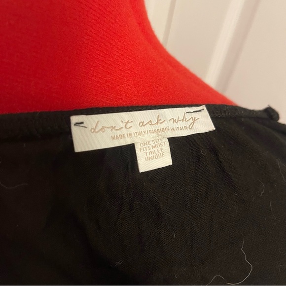 Made in Italy | black rouched tank top - Picture 4 of 4